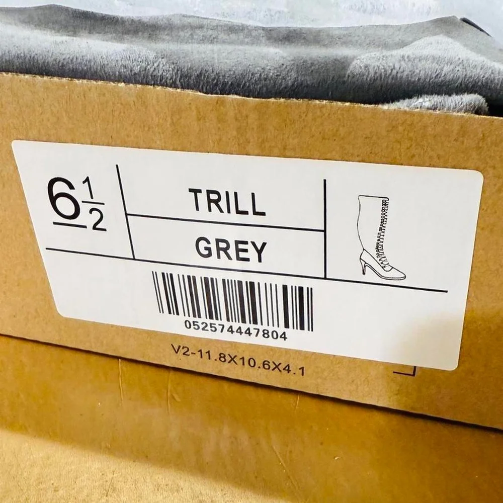 Sexy Gray Gothic Fairy Cottage Club Party Over-The-Knee Boots 6